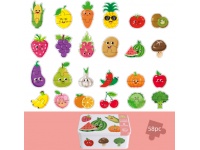 Puzzle drewniane OWOCE i WARZYWA 58 szt w puszcze 16x10x7 cm
