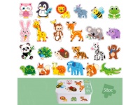 Puzzle drewniane ZWIERZĘTA 58 szt w puszcze 16x10x7 cm