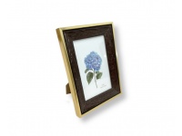 Ramka na zdjęcie ciemne drewno złota ramka 20x15 cm