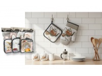 Rękawica kuchenna 25x15 cm + podkładka 17x16 cm ZASTAWA mix