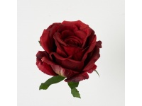 Róża główka średnica 9 cm wysokość 7 cm CZERWONA CIEMNA #030 - 1 szt
