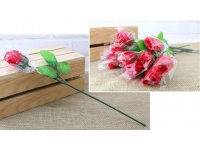 Róża walentynkowa w folii 40 cm - 1 szt