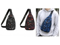 Saszetka sportowa torba na ramię z wejściem na słuchawki 29x19 cm mix kolor