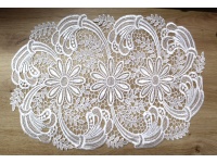 Serwetka gipiura owalna 40x30 cm biała