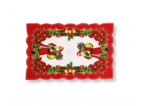 Serwetka świąteczna PROSTOKĄTNA 42x29 cm czerwono biała MIKOŁAJE