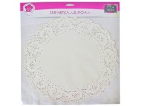 Serwetki papierowe ażurowe 32 cm OKRĄGŁE - kpl 12 szt