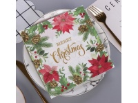 Serwetki papierowe MERRY CHRISTMAS 33x33 cm - kpl 20 szt