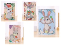 Skarbonka, puszka metalowa 13x8,5 cm WESOŁY ZAJĄCZEK