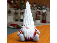 SKRZAT materiałowy szaro-czerwony 28 cm