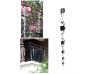 Spirala wiatrowa plastikowa, odstraszacz PTAKÓW 40 cm SREBRNY - 1 szt