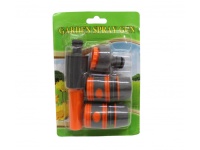 Spryskiwacz, zraszacz + złączki do węża ogrodowego 1/2 kpl 4 szt na blistrze 19x13 cm