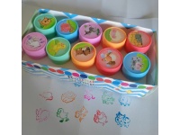 Stempelki ZWIERZĘTA FARMA kpl 10 szt opakowanie 14x6x4 cm