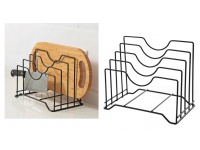 Stojak na deski drut CZARNY 26x21x16 cm