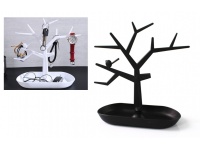 Stojak wieszak DRZEWKO do biżuterii z podstawką 26,5x23,5x11,5 cm CZARNY