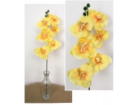 Storczyk materiałowy łodyga 70 cm 6 kwiatów 10 cm - CIEMNO-ŻÓŁTY 3