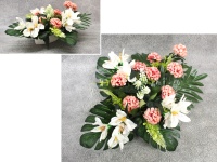 Stroik zalewany MINI różowo-biały ŁÓDKA (ok. 50x38x18 cm ) ok. 0.9 kg 