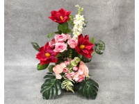 Stroik zalewany misa MAGNOLIA CIEMNY RÓŻ + mieszane kwiaty (ok. 55x45x25 cm ) ok. 1,9 kg