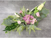 Stroik zalewany misa PIWONIE FIOLET, róże, dalie, ostróżka (ok. 75x35x20 cm ) ok. 1,7 kg 