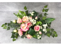 Stroik zalewany misa RÓŻE jasny róż + białe drobne kwiatki (ok. 80x45x255 cm ) ok. 2 kg 