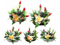 Stroik zalewany misa RYNIENKA, żonkil, zajączek, tulipany (ok. 30x20x29 ) ok. 900 g