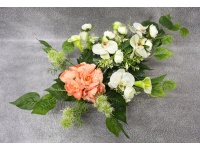 Stroik zalewany misa STORCZYKI, KALIA, PIWONIE biało-brzoskwiniowy (ok. 65x50x25 cm ) ok. 2 kg 