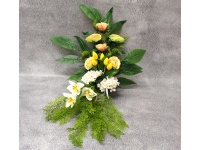 Stroik zalewany misa WIOSENNY róże, storczyk, tulipany, fiołki ŻÓŁTY (ok. 60x60x40 cm) ok. 1,5 kg 