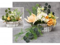 Stroik zalewany OSŁONKA KORA pomarańczowe kwiaty mix i KWIAT PIANKOWY (ok. 50x30x35 cm ) ok. 4,3 kg 