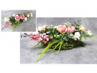 Stroik zalewany róże RÓŻOWE łezka z gałązek (ok. 55x16x24 cm ) ok. 750 g 