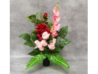 Stroik zalewany WAZON RÓŻE czerwono-różowy (ok. 60x50x35 cm) ok. 1,5 kg 