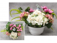  Stroik zalewany WIELKANOC tulipanki, hortensje, zając (ok. 35x30x24 cm ) ok. 1,6 kg 