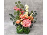 Stroik zalewany XL róże, hortensja, ostróżki, lilie ŁOSOSIOWY wazon (ok. 50x25x65 cm ) ok. 1,5 kg 