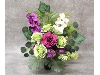 Stroik zalewany XL ZIELONO-FIOLETOWY róże, piwonie, storczyki wazon (ok. 60x35x55 cm ) ok. 1,4 kg 