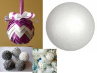 Styropianowe Bombki KULE do zdobienia 6 cm - kpl 6 szt w folii