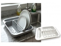 Suszarka do naczyń 33,5x24x7,5 cm szara, biała