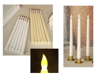 Świeca długa LED 28 cm - BIAŁE 1 szt