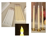 Świeca długa LED 28 cm - KOŚĆ SŁONIOWA 1 szt