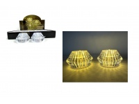 Świeca, lampka LED 7x4 cm TRANSPARENTNA ze stałym płomieniem - 1 szt