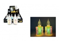 Świeca, lampka LED 9,5x4,5 cm HOLOGRAFICZNA ze stałym płomieniem  - 1 szt