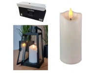 Świeca LED 12,5x5 cm BIAŁA ze skaczącym płomieniem - 1 szt