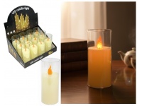 Świeca, świeczka LED imitacja płomienia w transparentnej obudowie 12x5,5 cm