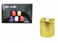 Świeca, świeczka LED na baterie ze stałym płomieniem światło ciepłe 4,6x3,6 cm ZŁOTA - 1 szt