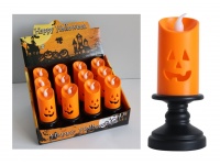 Świeca, świeczka UPIORNA, POTWORNA LED na baterie 13x5,5 cm - 1 szt