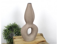 Świecznik, wazon ceramiczny stylowy 35x16,5x3 cm BRĄZOWY