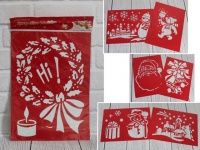 Szablony do sztucznego śniegu na szybę 35x25 cm - kpl 2 szt