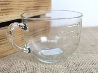Szklanka 300ml gładka z miarką 10,5x7,5 cm - 1 szt