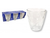 Szklanka grochy 325 ml kpl. 3 szt tłoczony wzór koła 9,5x9x5,5 cm