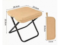 Taboret składany, wędkarski, przenośny 28,5x25,5x23,5 cm BEŻOWY