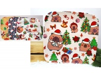 Taca, talerz kwadratowy świąteczny plastikowy 34x34 cm