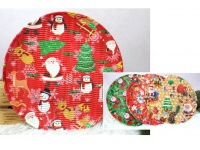 Taca, talerz okrągły świąteczny plastikowy średnica 34 cm