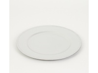 Talerz, podtalerz patera dekoracyjna plastikowa połysk KULKI srebrny 33 cm